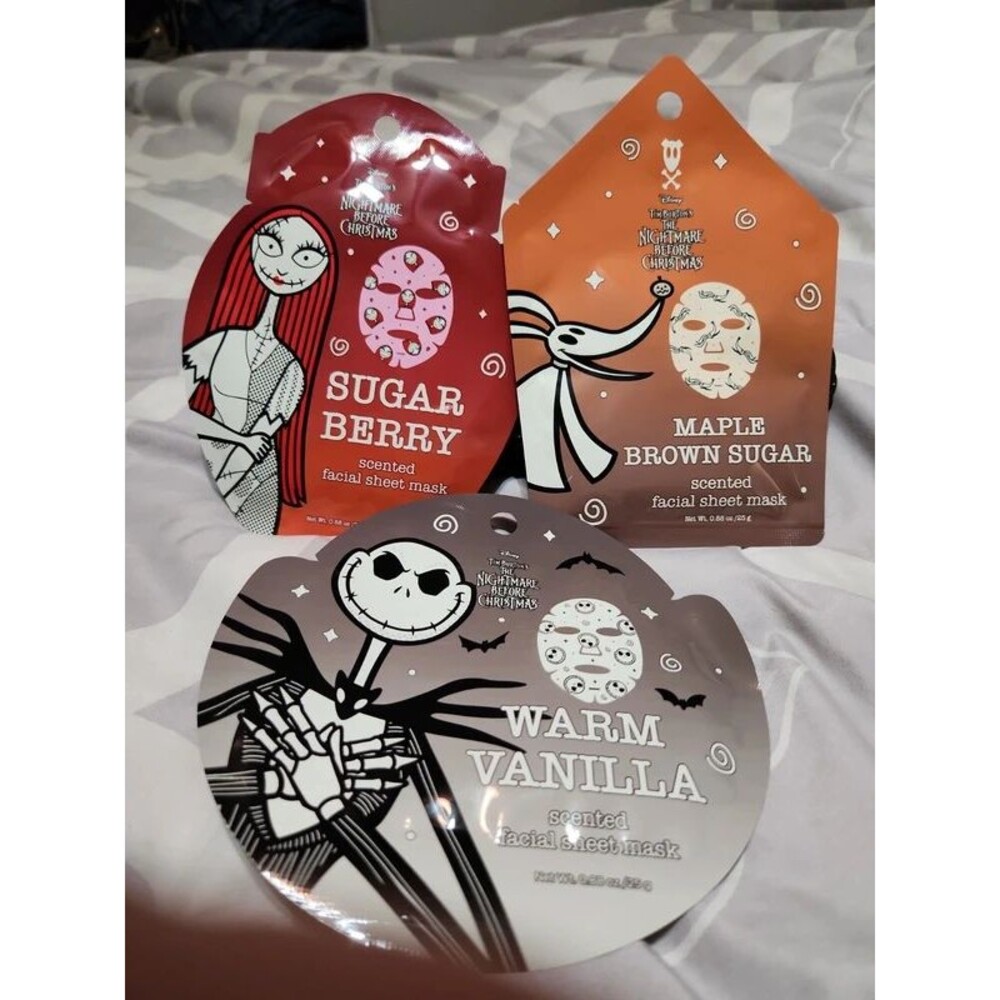 Disney Nightmare before Christmas scented facial sheet mask bundle